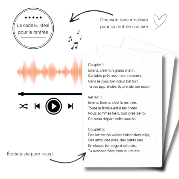 Chanson personnalisée pour sa rentrée scolaire - image produit 2